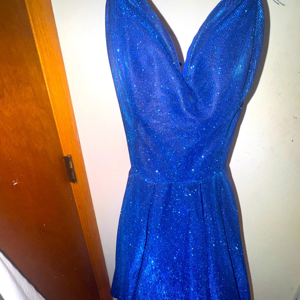 Royal blue corset dress